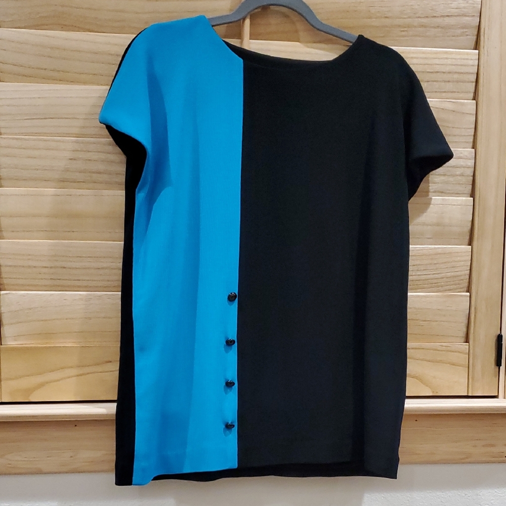 Stylish Black and Blue Women's Top